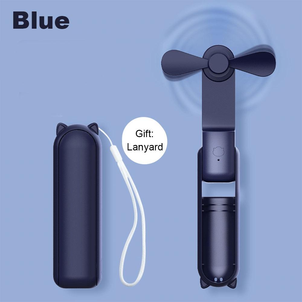 Mini Small Pocket Fan Solid Color Cooling Hand Fan Portable Handheld Fan  Outdoors