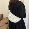 Kwiatowa torba płócienna damska nowa modna letnia torba pierożek wszechstronna torba listonoszka torba pod pachę