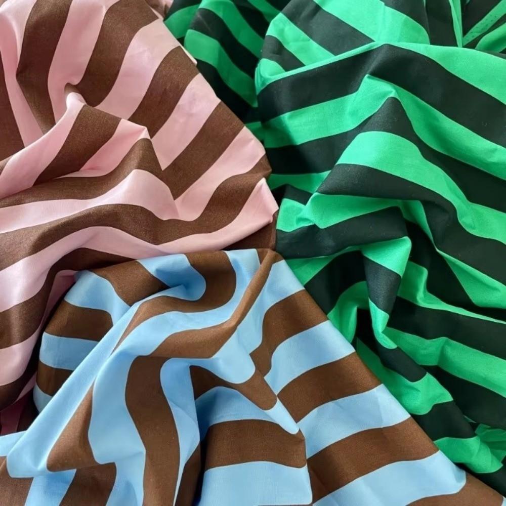 150*100cm Látka se svislými pruhy Bavlna Šaty Ubrus Polštář Materiál na šití oblečení Vícebarevná Látka na šití šatů