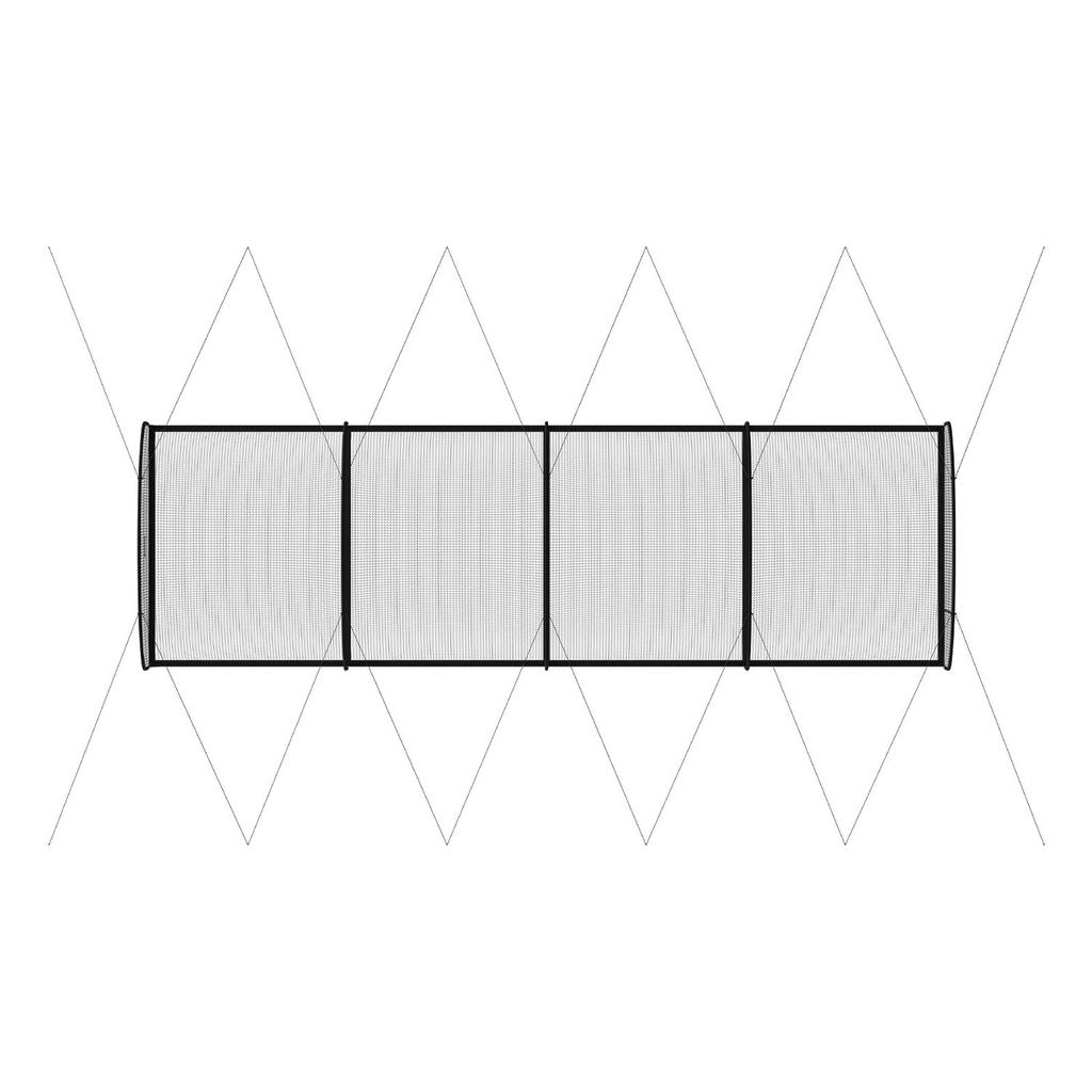 Baseball Batting Cage, 12200 X 3700 X 3050mm Freestanding Portable Batting Cage, Hitting Cages with 4-Ply Knotless Polyester & Pitching Machine