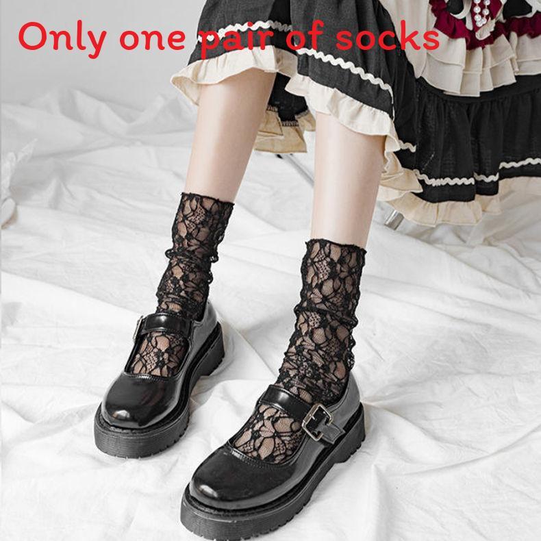 Lolita Lace Thigh High Socks With Breathable Mesh For Girls Spring Fashion