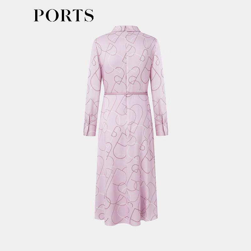 Ports Women's Long Sleeve Printed A-Line Dress