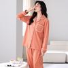 Insel Fleece Schlafanzug Damen Herbst und Winter Korallenfleece Verdickt Dünner Fleece Winter Warm Loungewear