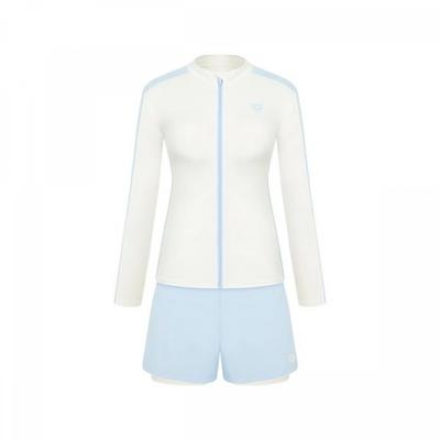 Women S Wavy Regular Fit raSh Guard Set  a6bl1pS02 Wht 