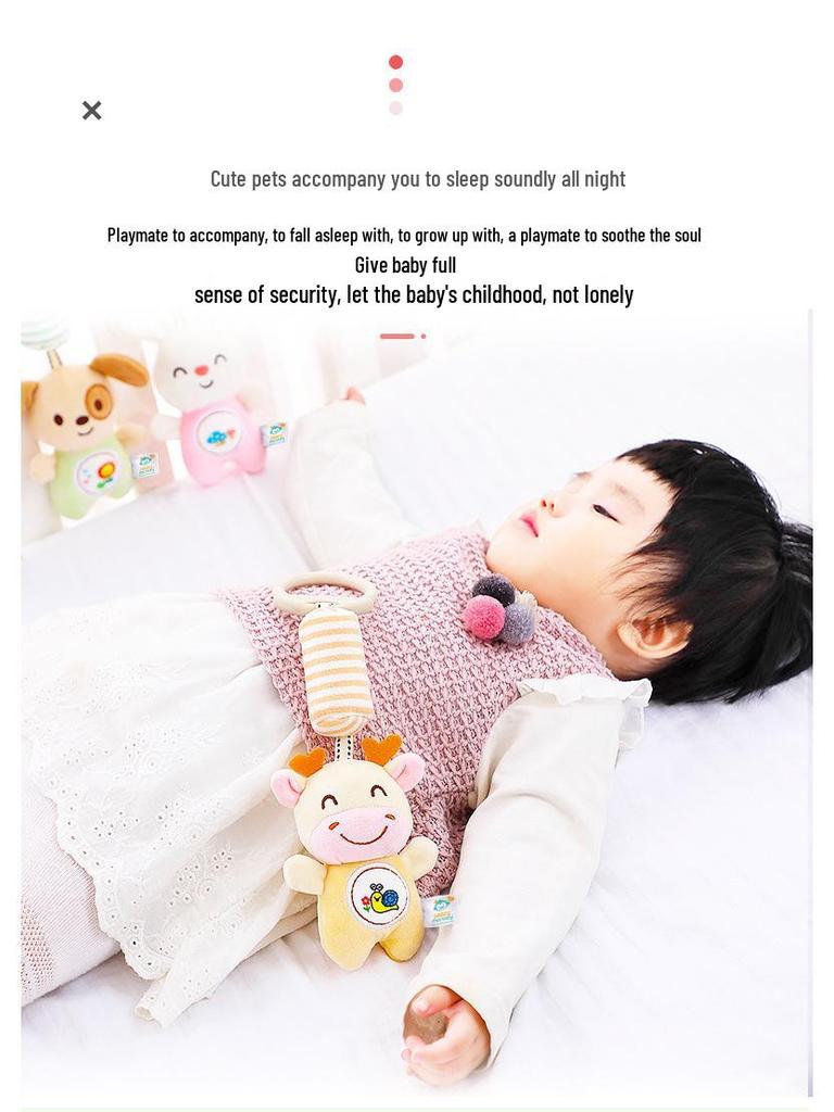 Happy Monkey Infant Plush Mobile Toy: Soothing Bed and Car Hanging for Early Education