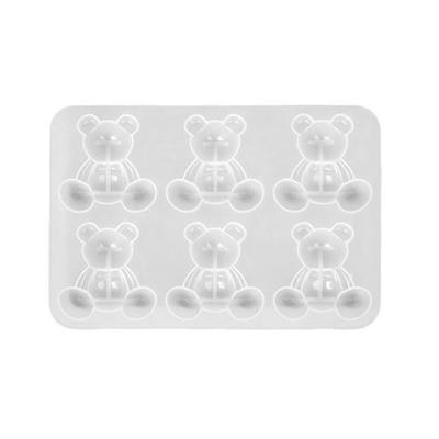 Bärenohrring Silikonform Brosche Haarnadel Dekorative Gießform Kopfschmuck Clip Form DIY Bastel Schmuckherstellung Zubehör