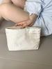 Solid Color Floral Makeup Pouch Simple Portable Clutch Bag Skincare Toiletry Ba Storage Organizer for Women Travel