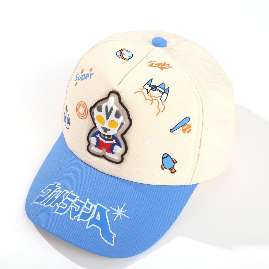 New Cute Ultraman Boys Baseball Cap Cartoon Versatile Boys and Girls Cap Outdoor Shade Travel Sun