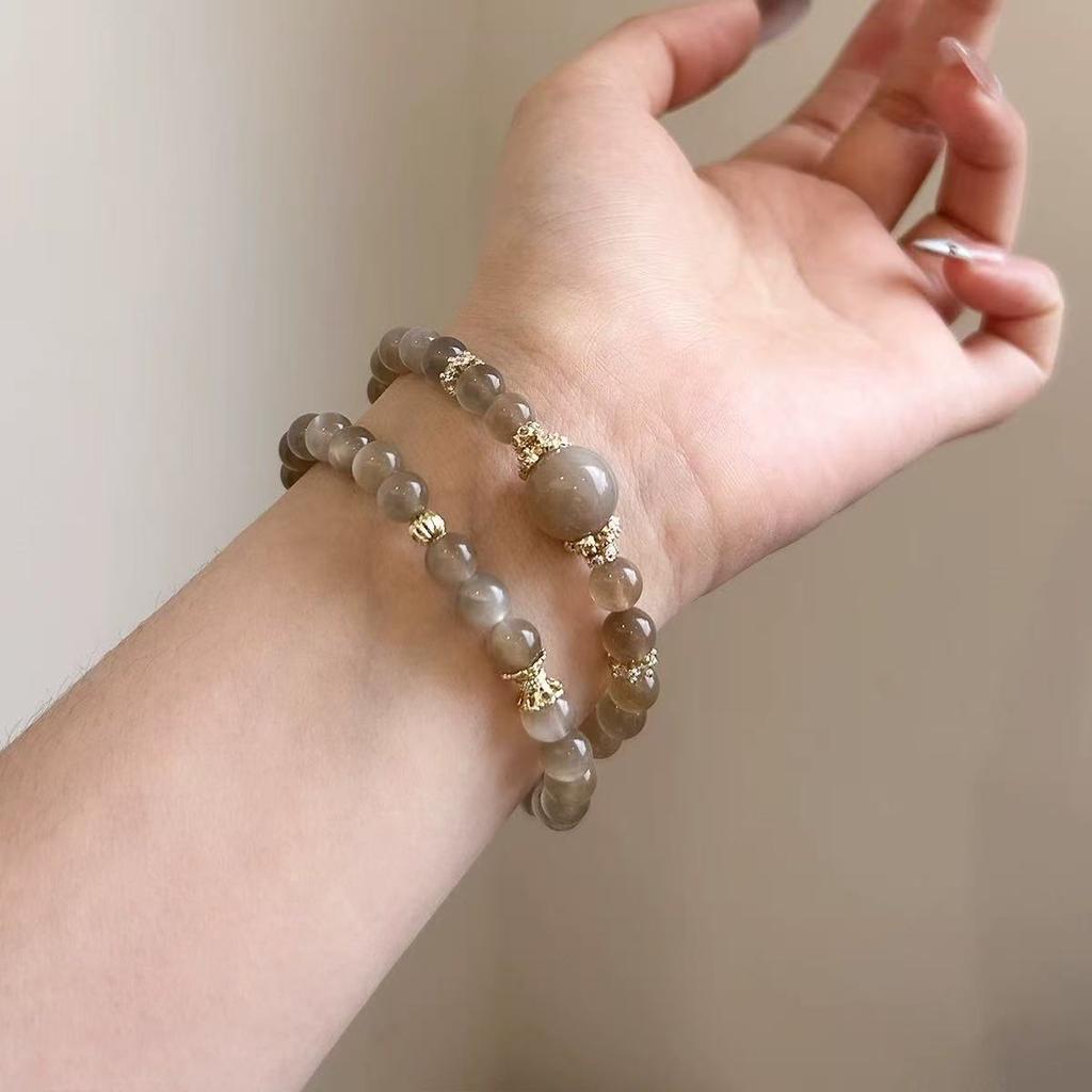 DJ Jewelry Crystal bracelet for women, natural labradorite milk tea moonstone bracelet, gentle temperament, gift for girlfriend