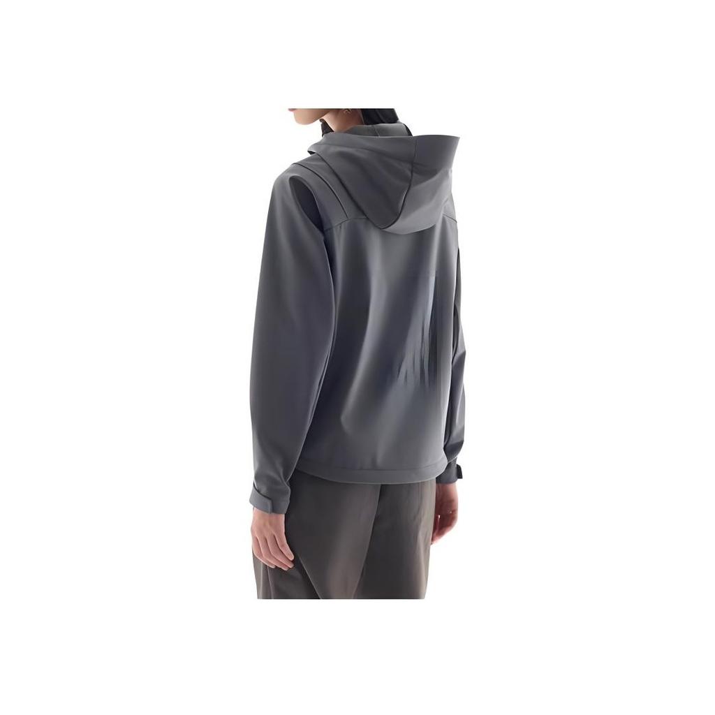 Anta Outdoor Series Solid Color Casual Comfortable Hooded Jacket Women Jackets Graphite-Gray 962446604-9