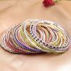 Iced Out Elastic Crystal Bracelet Jewelry Colored Bangle Fashion Single Rhinestone Bracelet  Girl