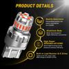 AUXITO 7443 Red LED Strobe Brake Tail Parking Light Bulbs 7440 7444 Super Bright