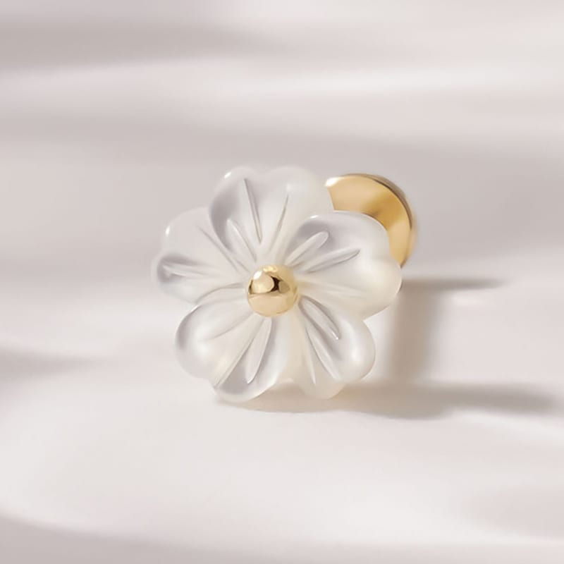 JEWNEL 14K Adorable Moment with Flower Internal Piercing