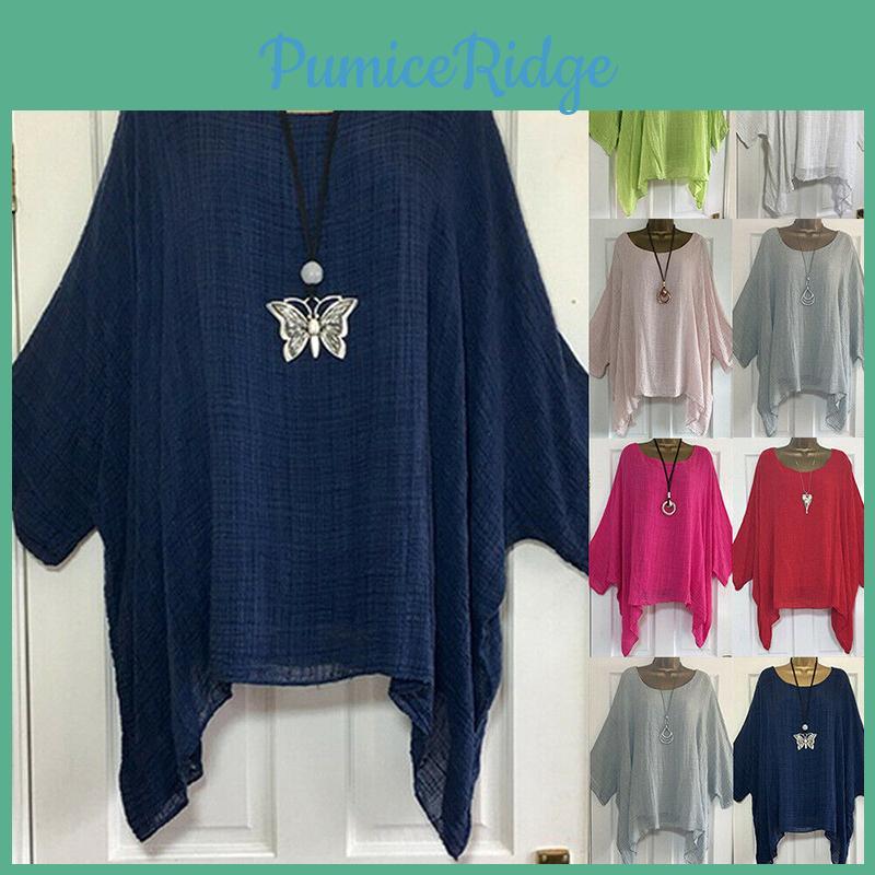 Versatile Plus Size Women's Baggy Tunic Top With Irregular Hem For Trendy Summer Vibes