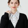 Perfect Match Polka Dots Shirt Detachable Collar For Women Lapel Blouse Tops Fake Collar Female Removable Lapel Flase Collar Accessory