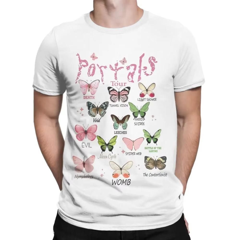 Herren T-Shirt Tour Butterflies Full Albums Melanie Martinez Lustiges T-Shirt Baumwoll-T-Shirt Rundhals-Kleidung Geburtstagsgeschenk