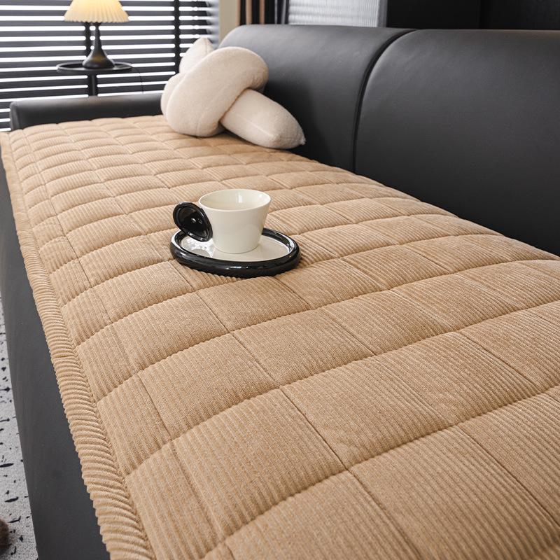 

2025 Толстая вельветовая подушка для дивана: Нескользящий кожаный чехол для осени и зимы 70 x 180 cm