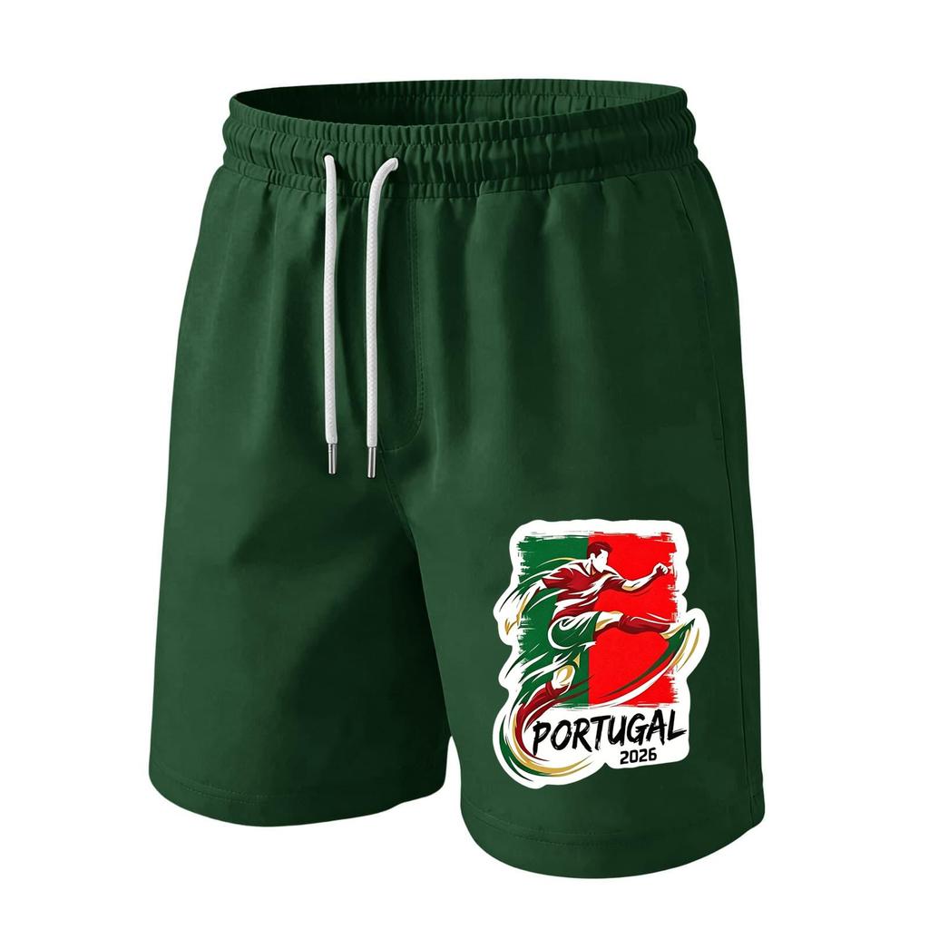 Men's Soccer Print Athletic Shorts for Casual Wear