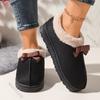 Fashion Flat Bottom Cotton Shoes for Women Winter Casual Slip On Snow Boots Solid Comfortable Padded Warm Female Outside Short Botines