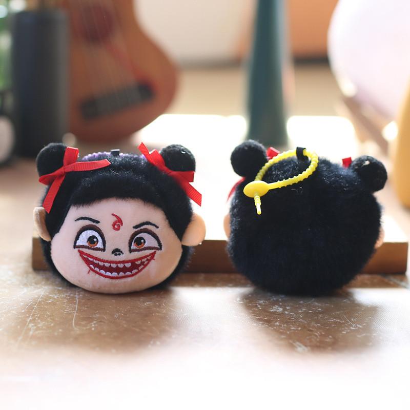 Nezha Aobing And Plush Doll Pp Cotton Plush Keychain Collectors Gift Fans For
