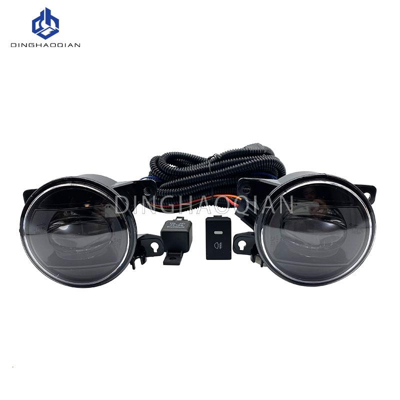 1 Pair Car Front Bumper LED Fog Lights Assembly Driving Lamp Foglight Wiring Switch Set For Honda Civic 2022 2023