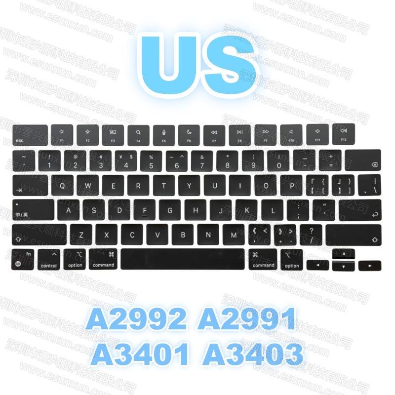 Tasti di ricambio per MacBook Modelli A2442, A2485, A2991, A2992, A3112, A3185, A3186, A3401, A3403