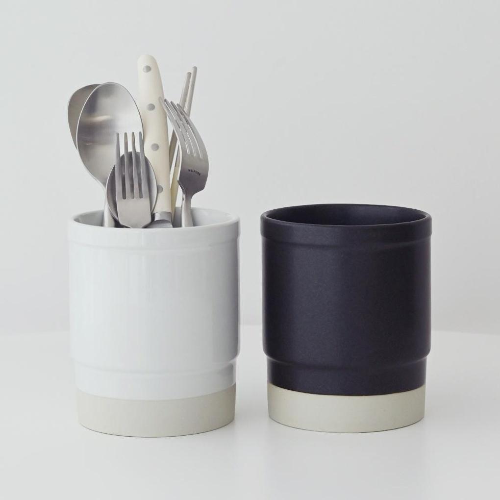 Toran Ceramic Draining Spoon Holder Cutlery Cooking Utensil Spoon Organizer Holder