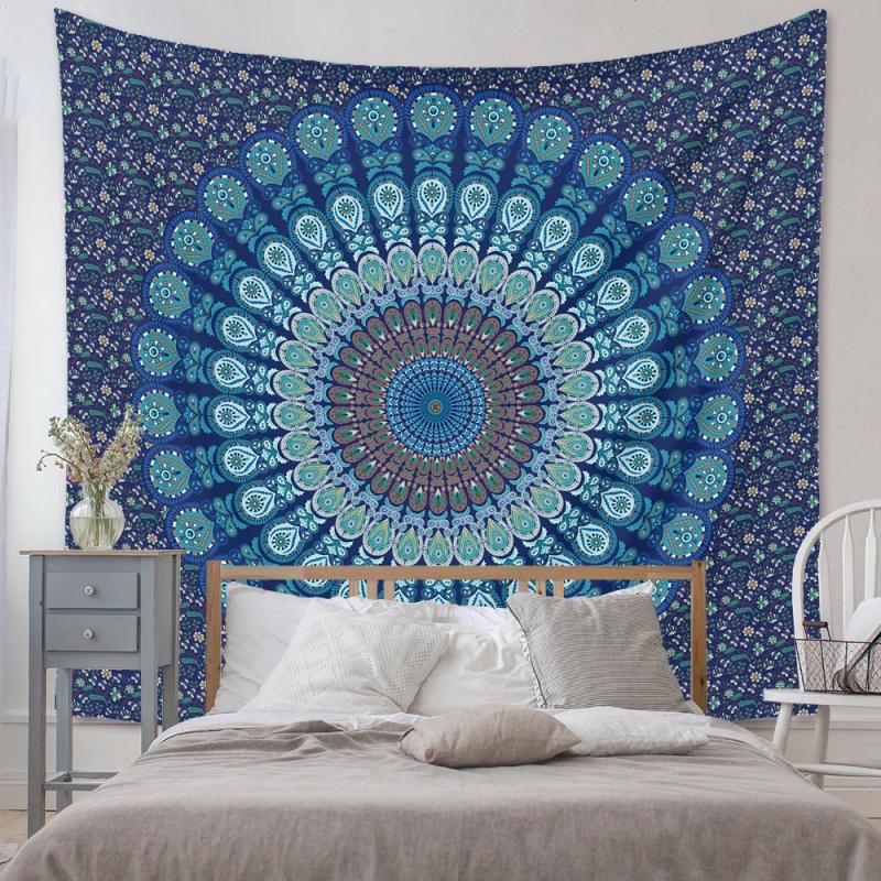 VIKAMA American Minimalist Mandala Tapestry Wall Decoration Living Room Bedroom Dormitory Easy To Hang Home Decoration