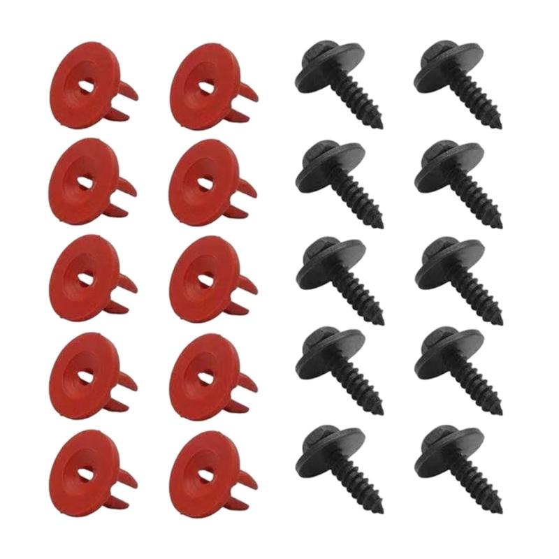 

Strong Automotive Fastener Kit With Plastic Grommets Aftermarket Engine Undertray Hardware Easy to Use for Vehicle 1