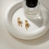 Uworld Delicate Hollowed Out Chain Fringed Conical Pendant Rhinestone Earring For Women 18K Gold Plated Stainless Steel Earring