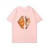 Classic Cute Cat Sandwich Meme T Shirt Unisex Women Harajuku Style Graphic Tee Oversized Casual Short Sleeve Summer Fashion Top