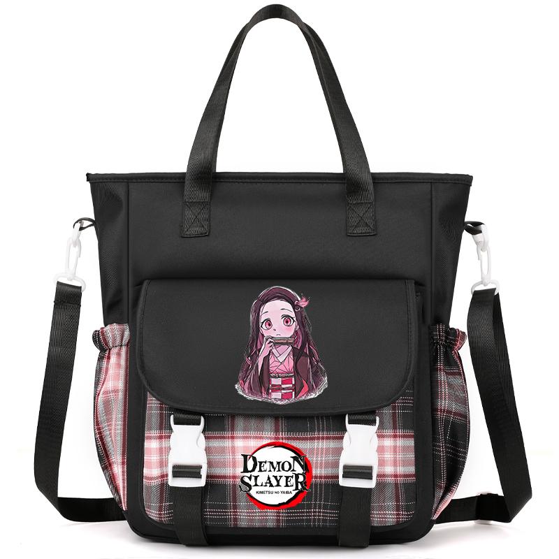 Demon Slayer Tote Bag Crossbody Bag Carrying Bag Shoulder Bag for Teenager Girl Boy Back To School Bag Men Women Leisure Travel Bag Mochila