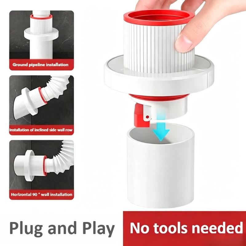 Sealing Plug Ring Sealing Plug Check Valve Basin Drainage Pipe Plastic Gun Gray Red White Anti Odor Kitchen Sink Drainage Pipe