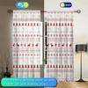 2pcs Christmas Deer Forest Pattern Printed Curtain for Home Decor - Rod Pocket Window Treatment for Bedroom, Office, Kitchen