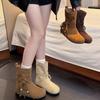 [Amano] Martin boots women's 2025 new autumn fashion retro foreign style brown thin Boken boots