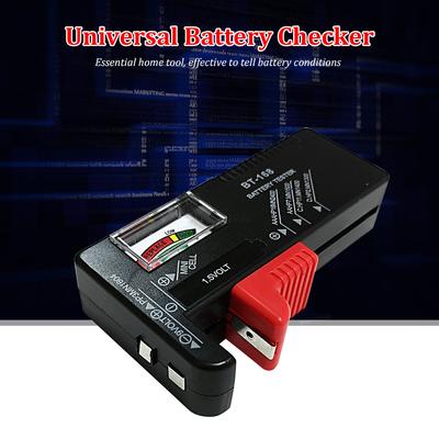 Battery Tester Checker Universal Battery Tester Monitor for AA AAA C D 9V 1.5V Button Cell Batteries Small Household