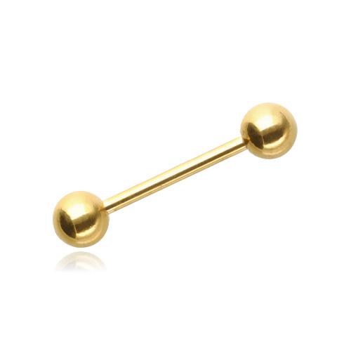 Titanium Barbell - Internal Thread - Gold - Tsz-007 1.2/6/3