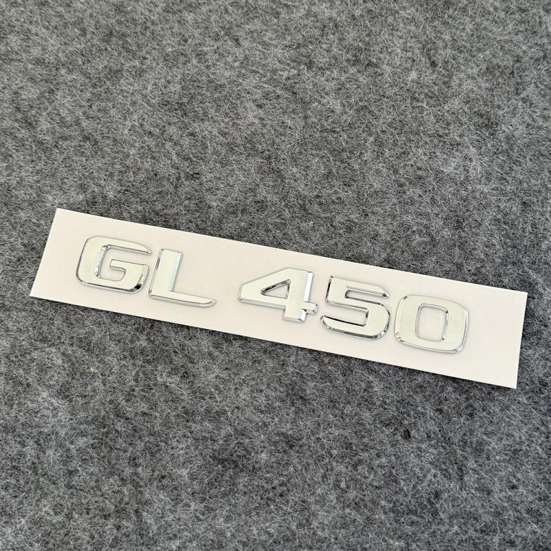 3D ABS Plastic Car Rear Logo Badge GL 63 350 400 450 550 4MATIC Nameplate Sticker For Benz GL Class