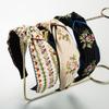 New Style Hairband for Women, Cross-shaped Headband, Embroidered Fabric, Fashionable for Vacation, Pressure Hair Style