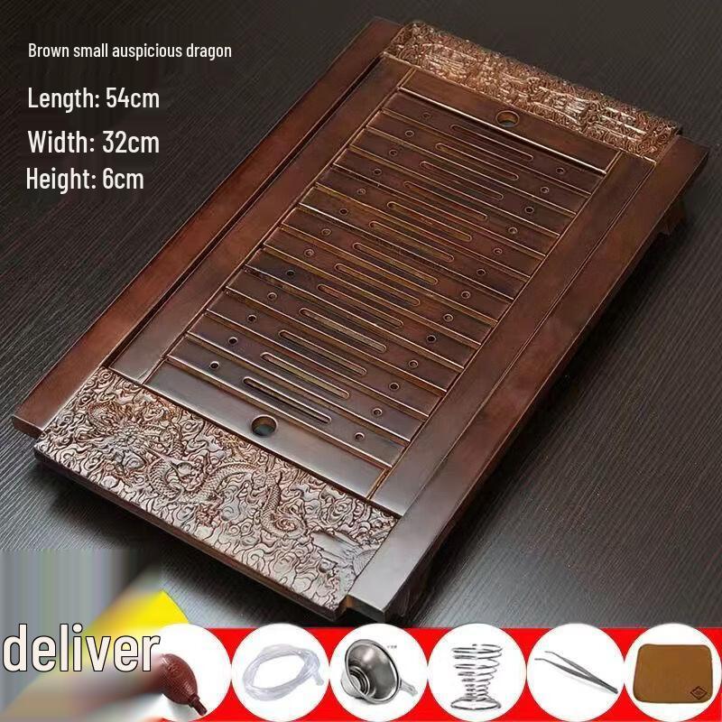 Xihe Bamboo Tea Tray with Drainage
