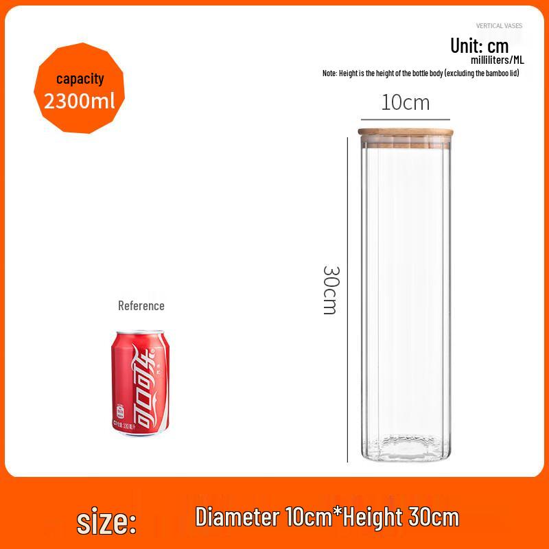 

Zhi Shi Striped Square Glass Storage Jar