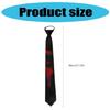 Dark Series Black Neck Tie with Bloodstain Print Perfect for Theme Parties and Fashion Halloween Party Gatherings