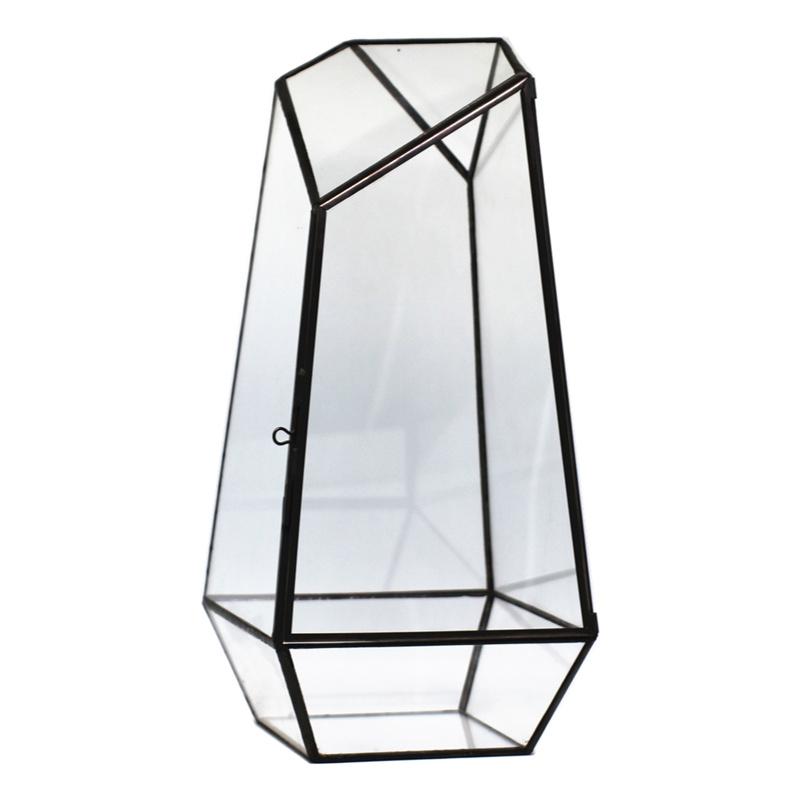 Quartz Shape Micro Landscape Glass Terrarium Moss Planter Tank Glass Flower Room Irregular Ecological Vase Geometric Terrarium