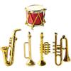 Toyvian Miniature Musical Instrument Set Plastic Saxophone Trumpet Drum Figurines Dollhouse Musical Instrument Models Ornament for Mini House Musical