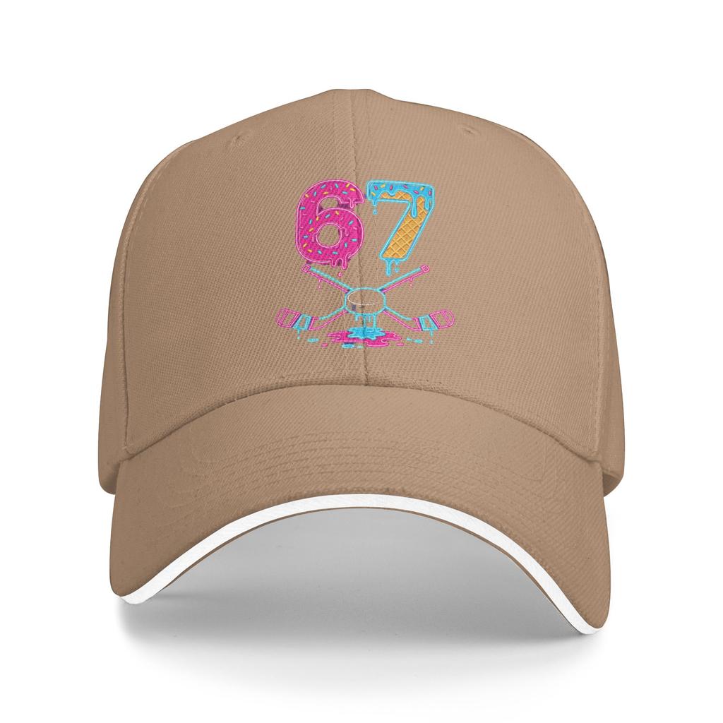 Hockey Six Seven Ice Cream Drip Sun Baseball Cap Summer Vintage Trucker Hat For Men Adult Hiking Fishing Baseball Caps