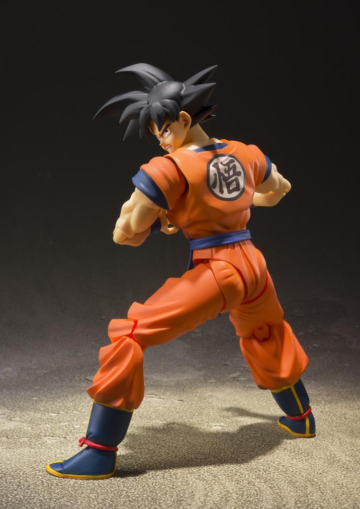 TAMASHII NATIONS Dragon Ball Son Goku Saiyan vyvýšený na Zemi 140mm Malovaná pohyblivá figurka SHFiguarts - - Přibl.. ABS a PVC