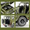 1:18 Scale Russia UAZ Hunter RV Model Car Toys Alloy Diecast Off-road Vehicles Sound Light Doors Opened Pull Back for Boys Gifts