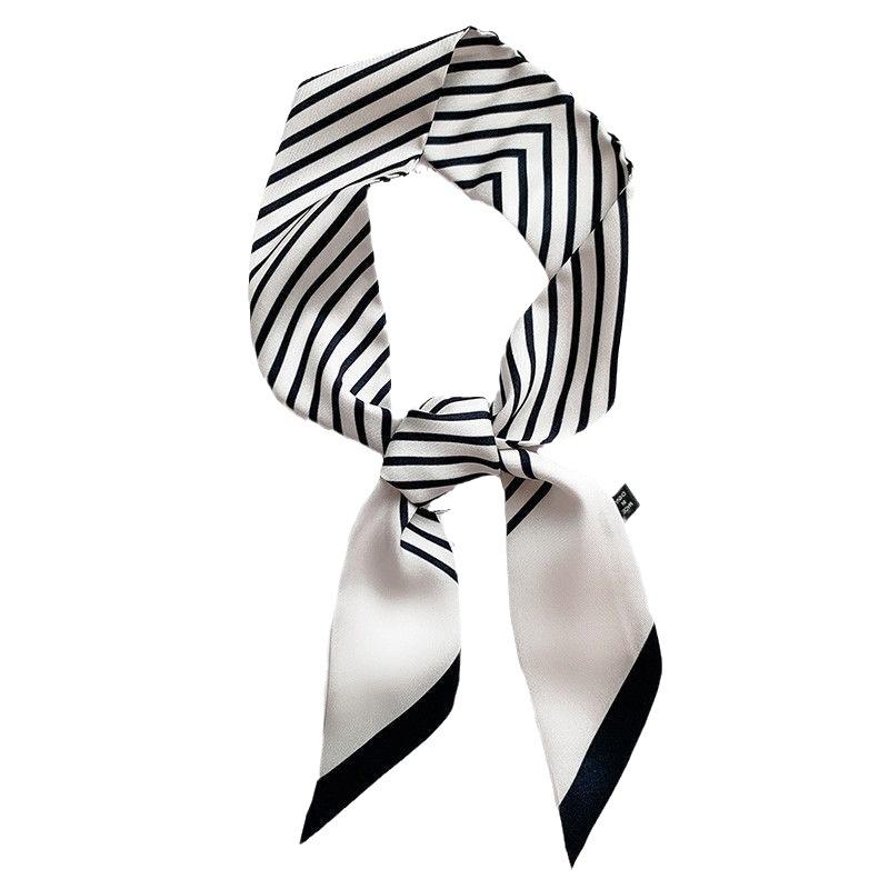 small silk scarf simple stripe women's for Women, Aesthetic Hairband , Daily Party Holiday Gift Trendy