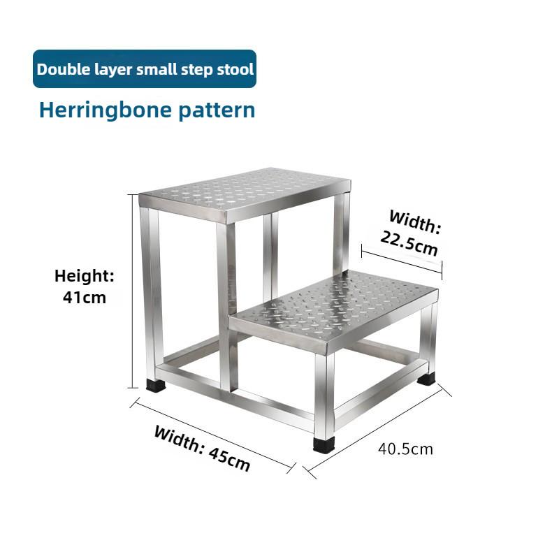 Thickened Stainless Steel Footrest Stool Household Outdoor Non Slip Step Footstool Hospital Examination Mat Footstool