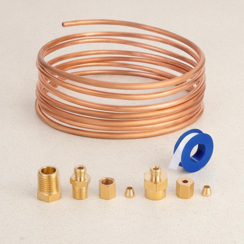 Pressure Gauge Line Kit Leakleak-Proof Hardware Coiled for Mechanics